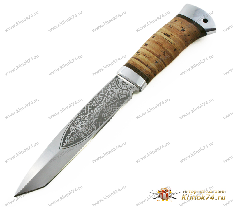 Нож охотничий НС-44 (X50CrMoV15, Наборная береста, Алюминий) фото-01