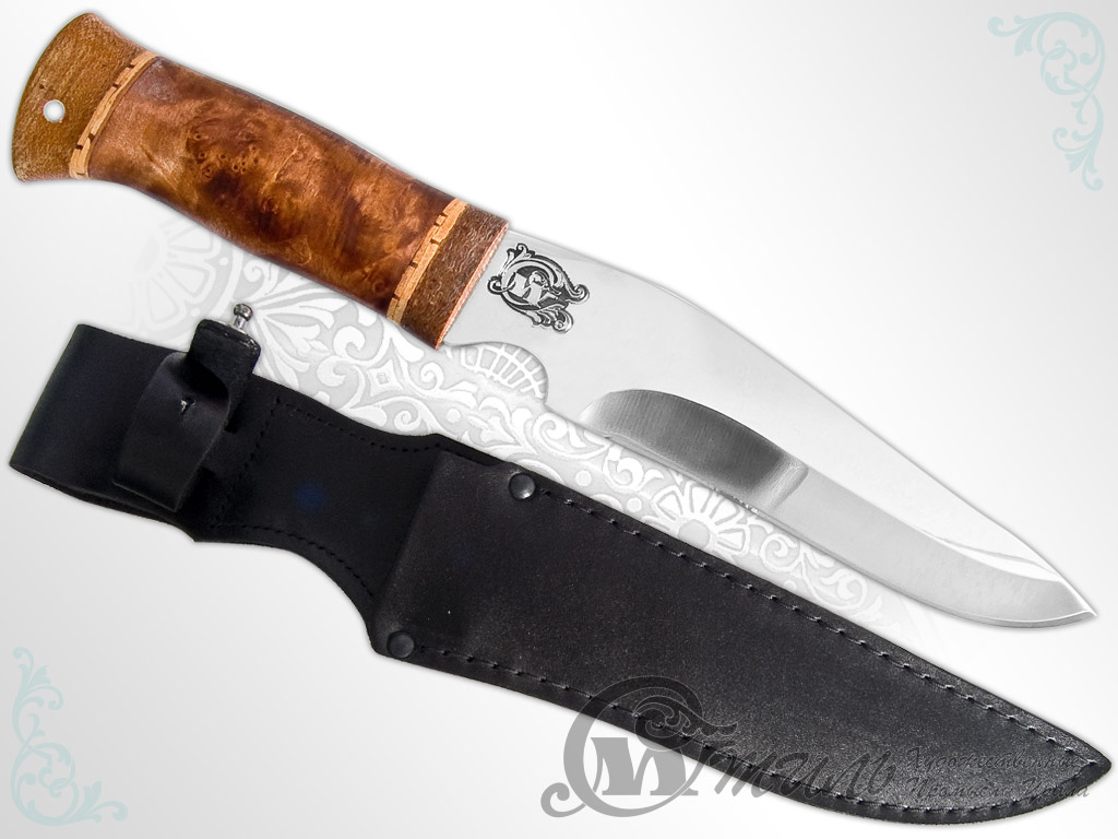Нож охотничий НС-46 (X50CrMoV15, Берёзовый кап, Текстолит) фото-01