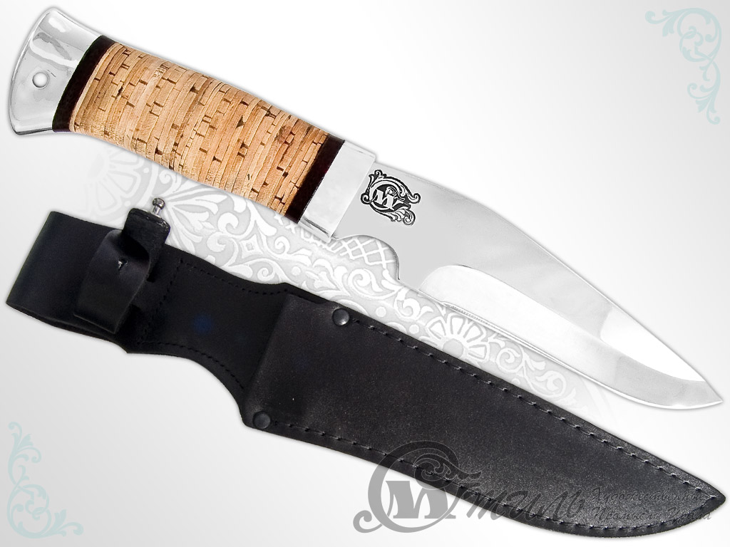 Нож охотничий НС-46 (X50CrMoV15, Наборная береста, Алюминий) фото-01