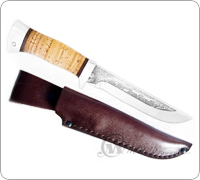 Нож туристический НС-16 (X50CrMoV15, Наборная береста, Алюминий)