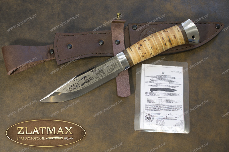 Нож НС-02 (X50CrMoV15, Наборная береста, Алюминий)