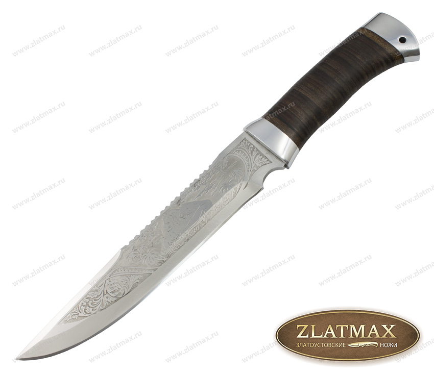 Нож НС-05 (X50CrMoV15, Наборная кожа, Алюминий) фото-01