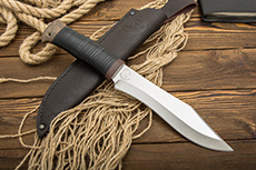 Нож НС-31 (X50CrMoV15, Наборная кожа, Текстолит)