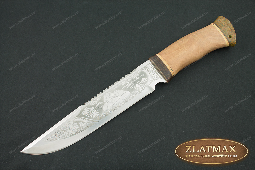Нож НС-05 (X50CrMoV15, Берёзовый кап, Текстолит)