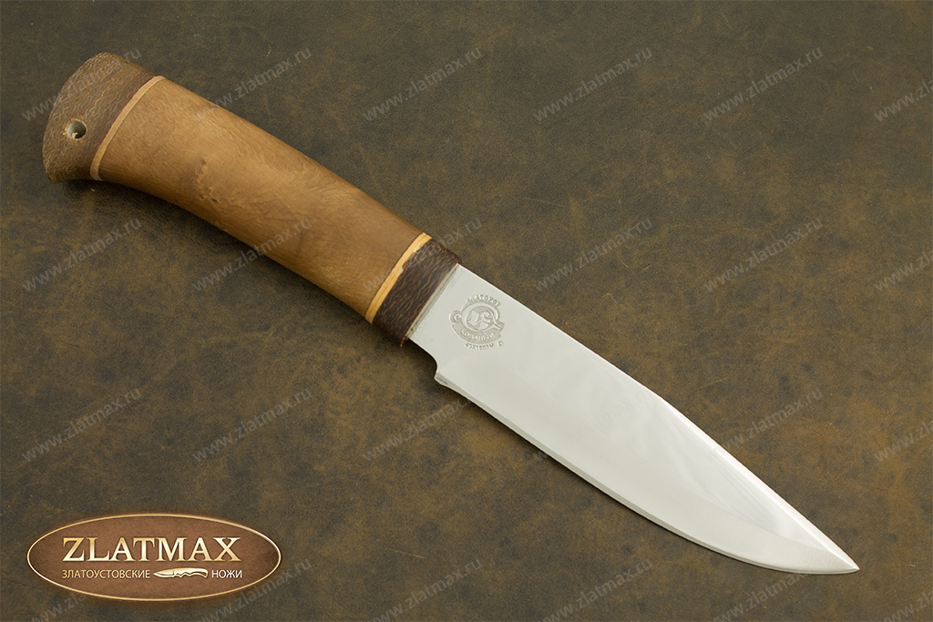 Нож НС-02 (X50CrMoV15, Берёзовый кап, Текстолит)