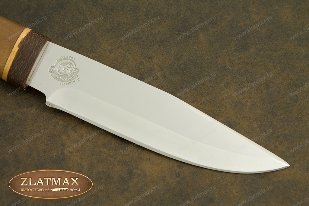 Нож НС-02 (X50CrMoV15, Берёзовый кап, Текстолит)