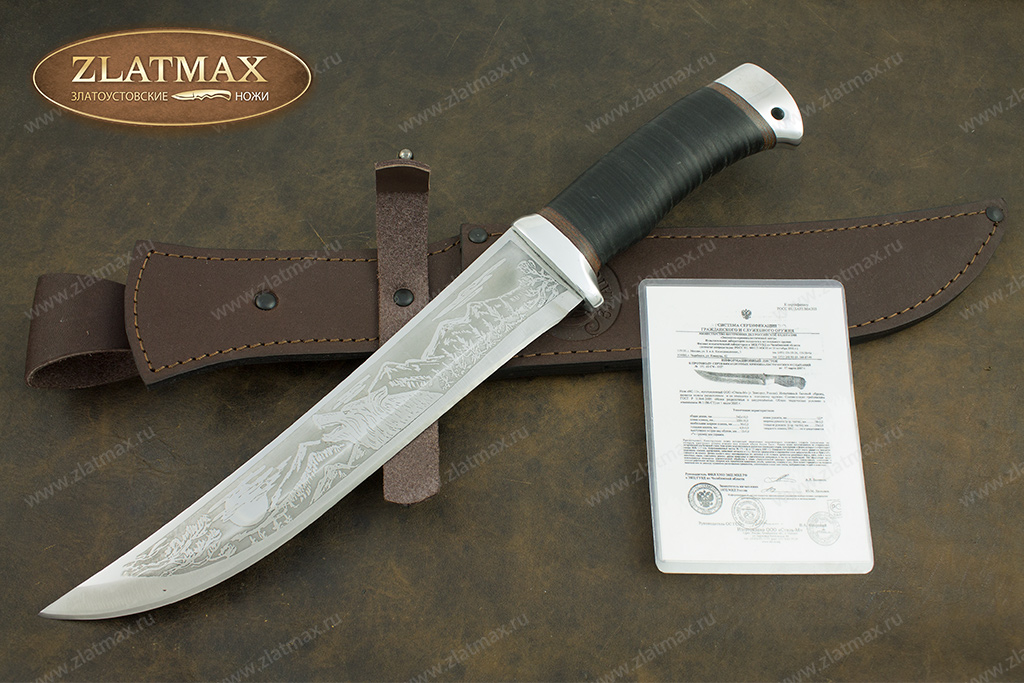 Нож НС-13 (X50CrMoV15, Наборная кожа, Алюминий)