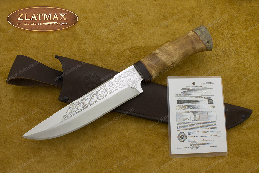 Нож НС-56 (X50CrMoV15, Берёзовый кап, Текстолит)