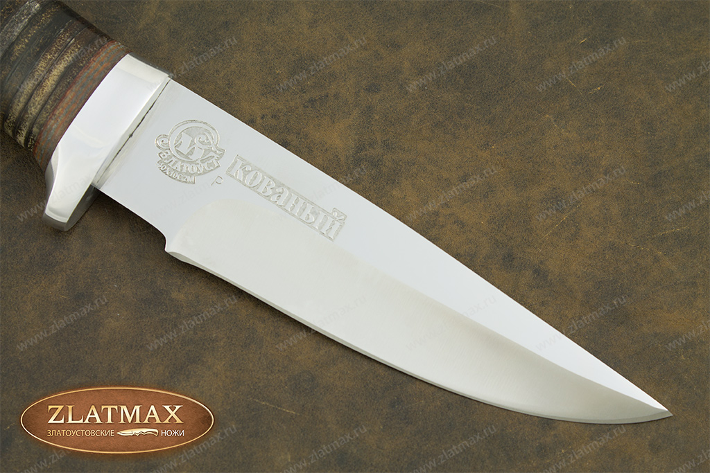 Нож НС-63 (X50CrMoV15, Наборная кожа, Алюминий)