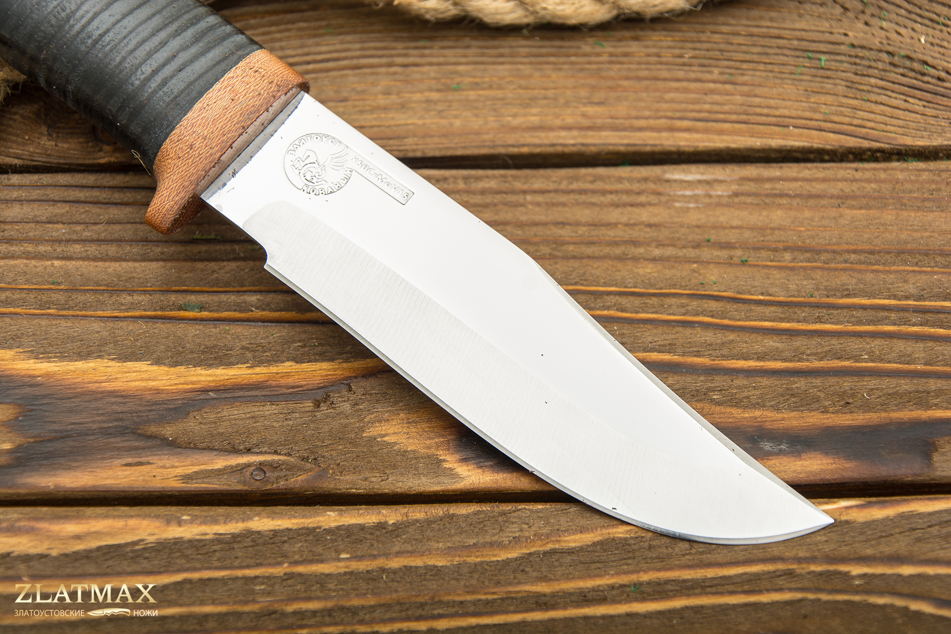 Нож НС-15 (X50CrMoV15, Наборная кожа, Текстолит)