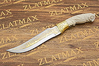 Нож НС-50 (X50CrMoV15, Кость, Латунь, Золочение клинка гарды и тыльника)