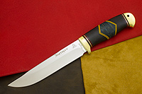 Нож Пустельга Люкс (95Х18, Комбинированная люкс, Латунь)