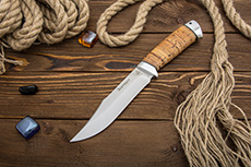 Нож Койот (95Х18, Наборная береста, Алюминий)
