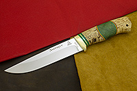 Нож Куница Люкс (95Х18, Комбинированная люкс, Латунь)