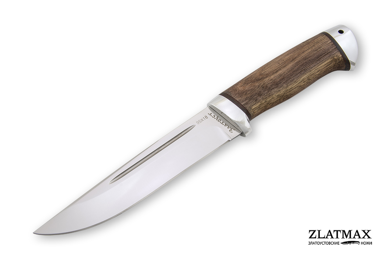 Нож Куница (95Х18, Орех, Алюминий)