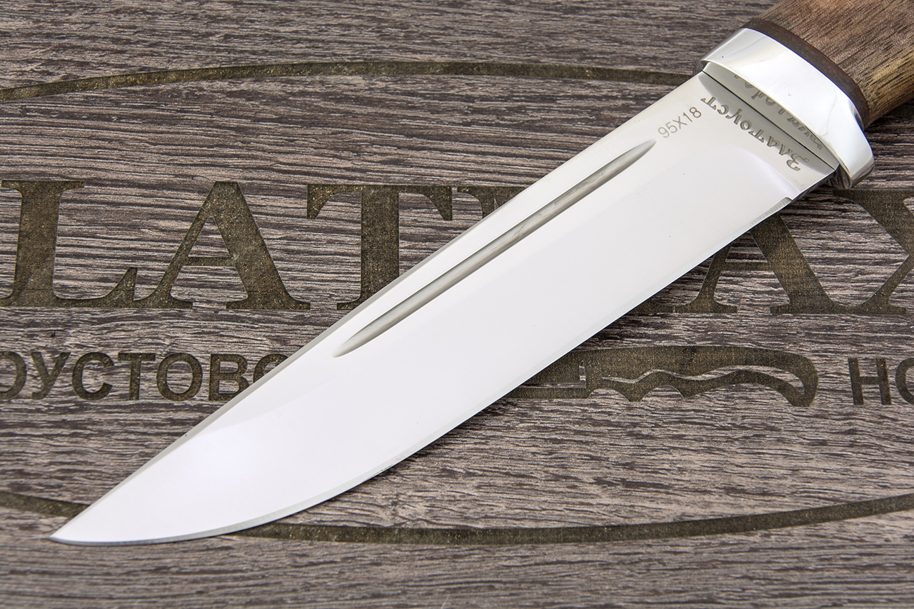 Нож Куница (95Х18, Орех, Алюминий)