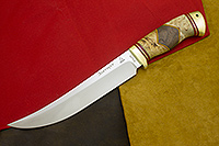 Нож Бивень ЛЮКС (95Х18, Комбинированная люкс, Латунь)