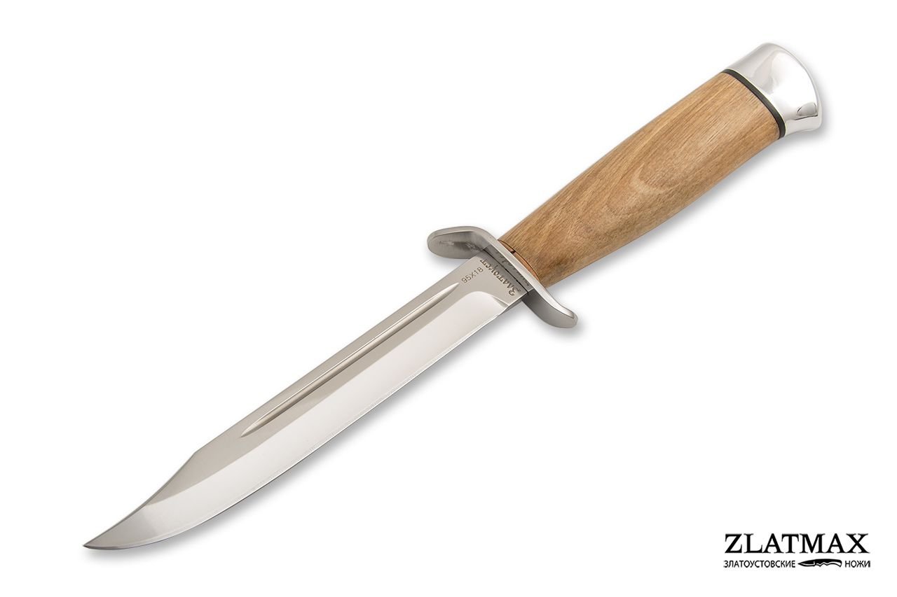 Нож Разведчика (95Х18, Орех, Нержавеющая сталь, Алюминий) фото-01