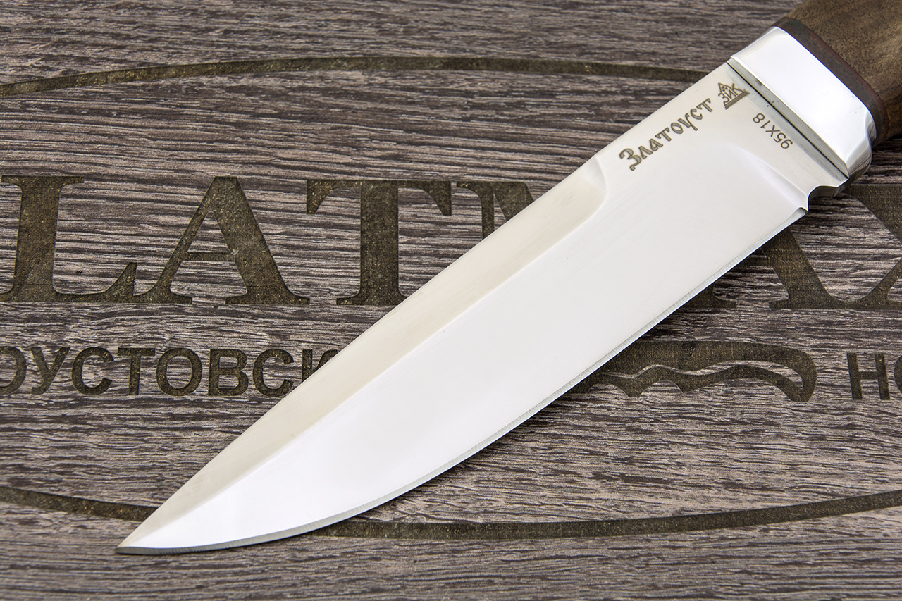 Нож Перо (95Х18, Орех, Алюминий)