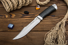 Нож Акела (95Х18, Наборная кожа, Алюминий)
