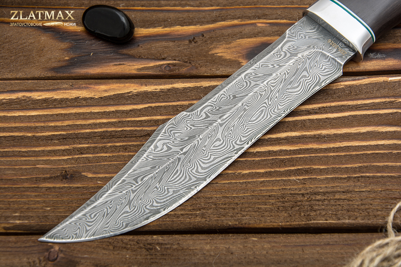 Нож Акела (Дамаск ZDI-1016, Комбинированная люкс, Алюминий)