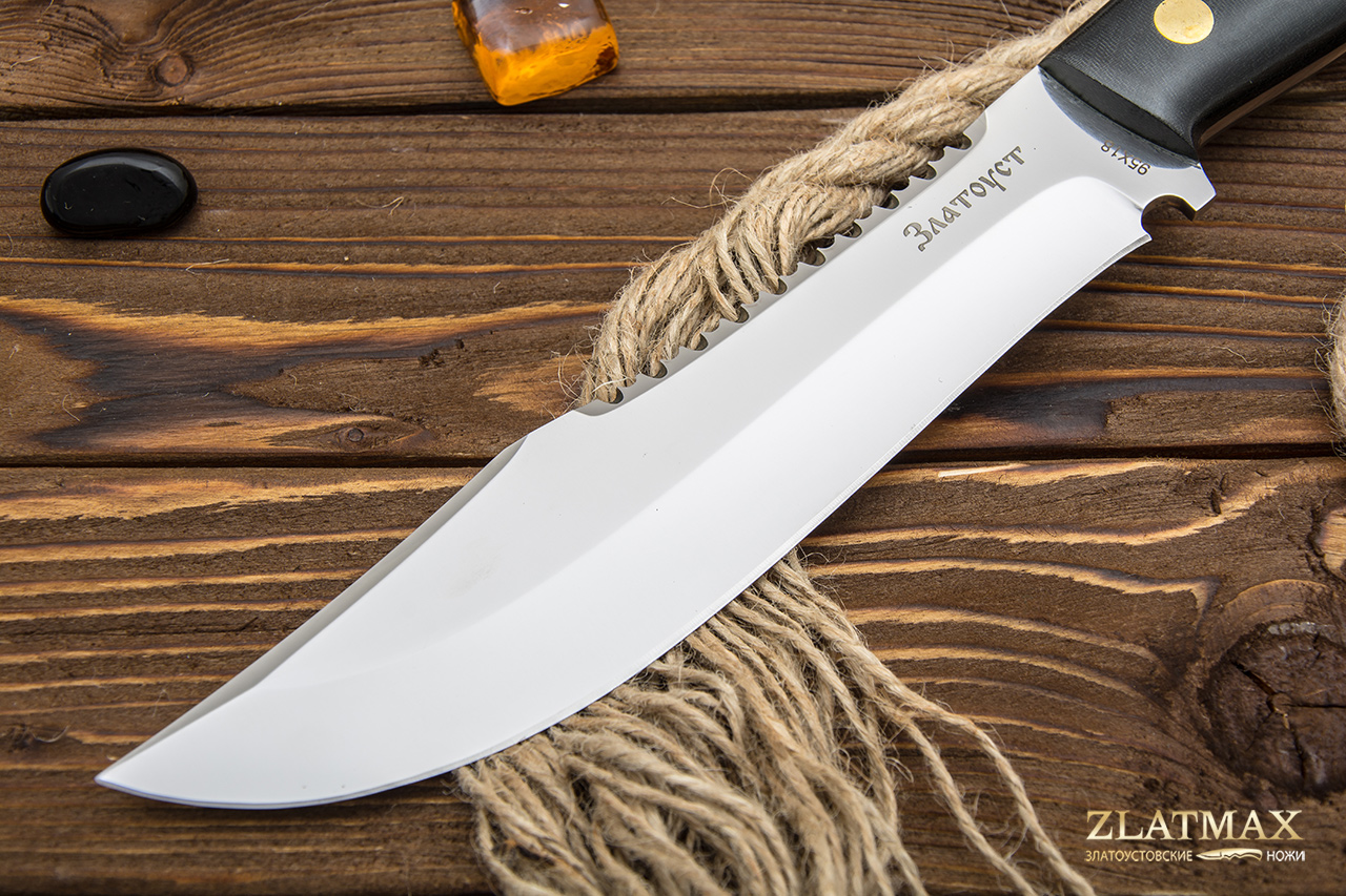 Нож Бивень-2 ЦМ (95Х18, Накладки текстолит)