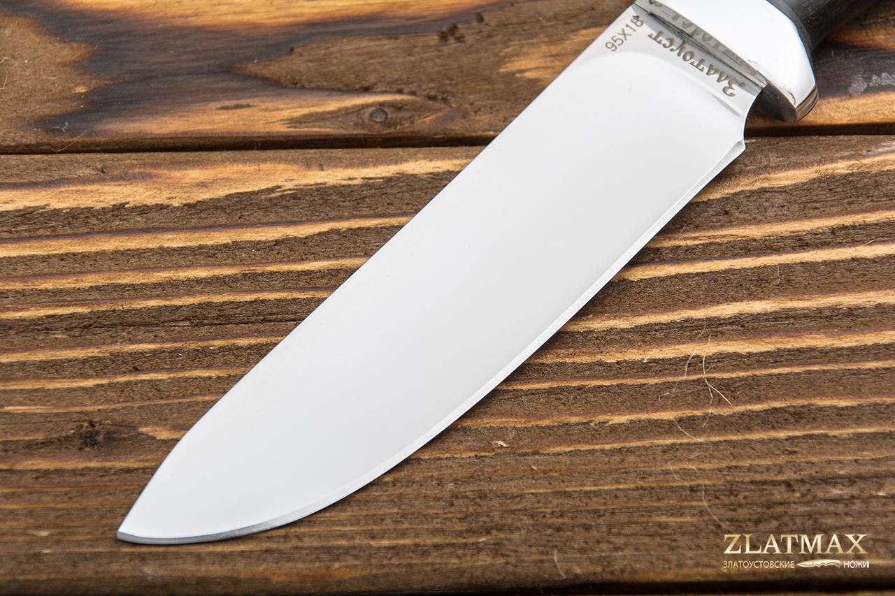 Нож Ворон (95Х18, Граб, Алюминий)