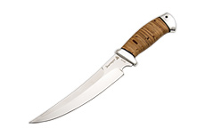 Нож Гюрза (95Х18, Наборная береста, Алюминий)