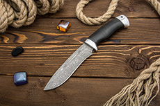 Нож Кондор (Дамаск ZDI-1016, Наборная кожа, Алюминий)