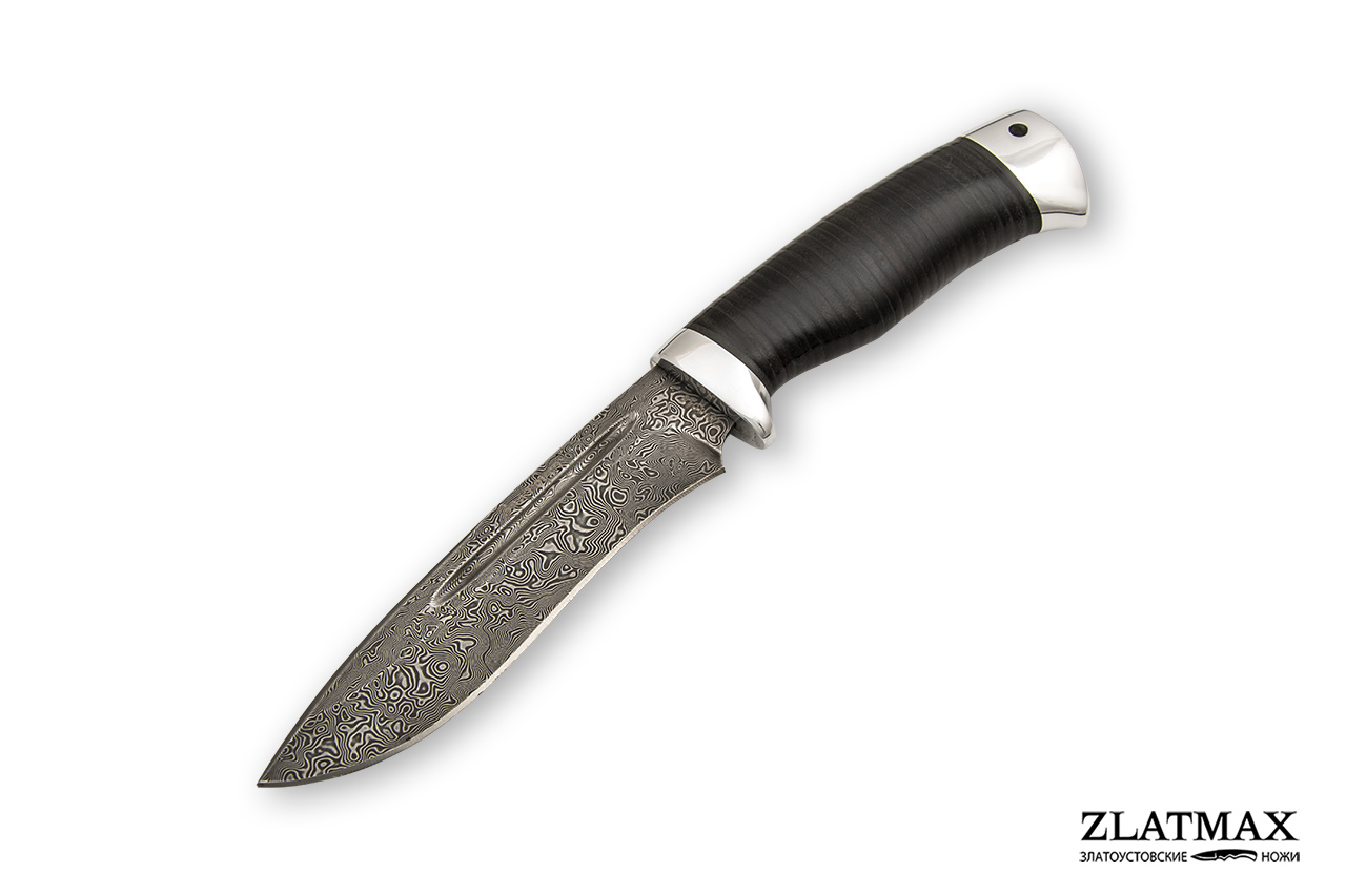 Нож Кондор (Дамаск ZDI-1016, Наборная кожа, Алюминий) фото-01