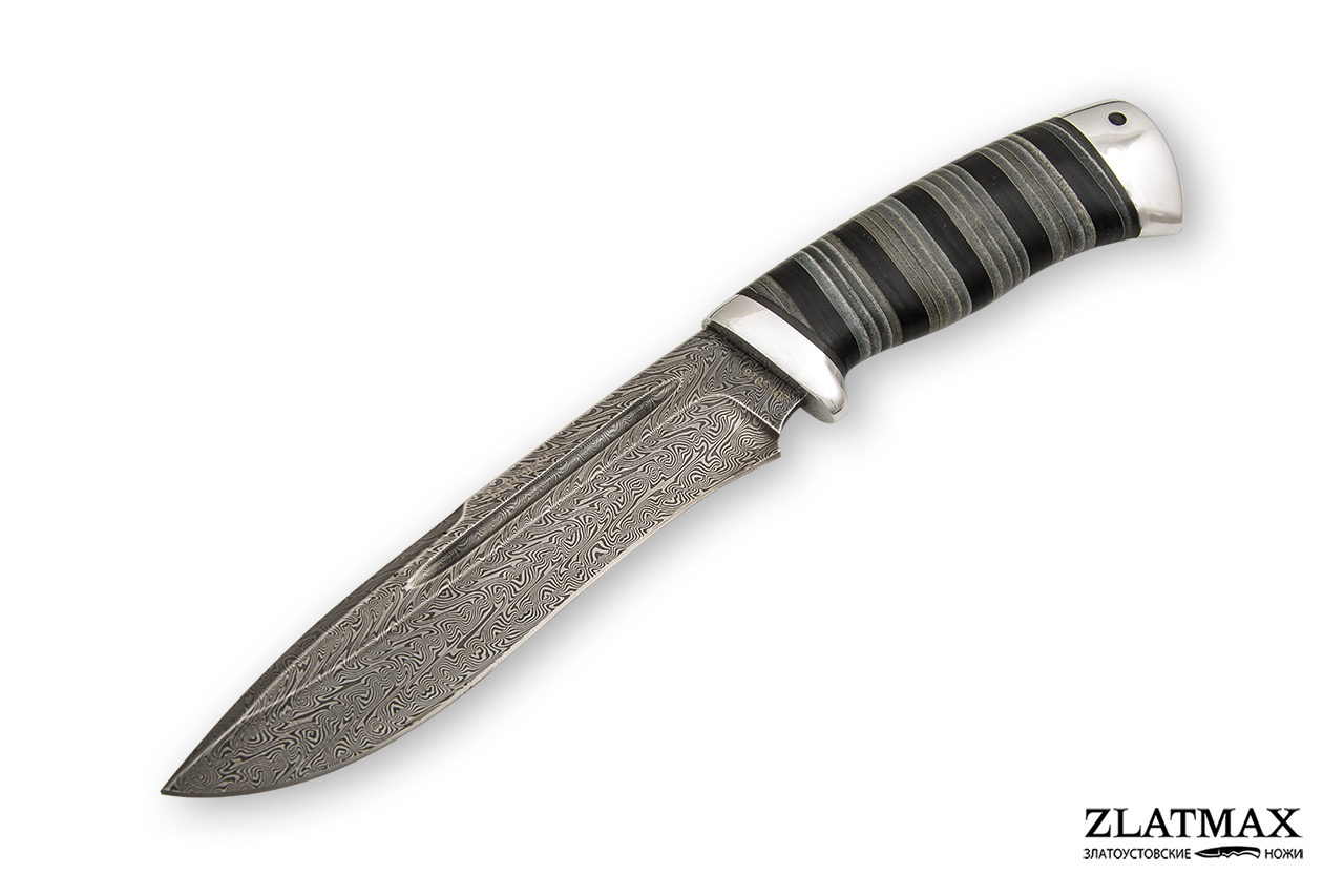 Нож Кондор (Дамаск ZDI-1016, Наборная кожа, Алюминий)