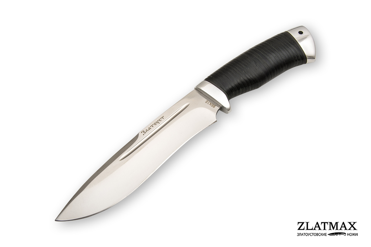 Нож Кондор (95Х18, Наборная кожа, Алюминий)