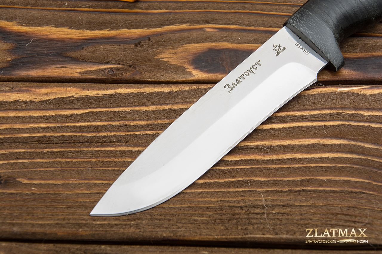 Нож Дуплет 2 (95Х18, Наборная кожа, Текстолит)