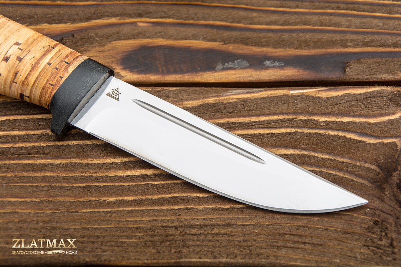 Нож Куница-2 (95Х18, Наборная береста, Текстолит)