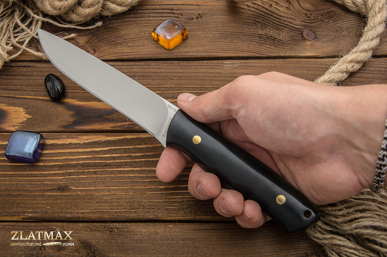 Нож Ладный (95Х18, Накладки текстолит)