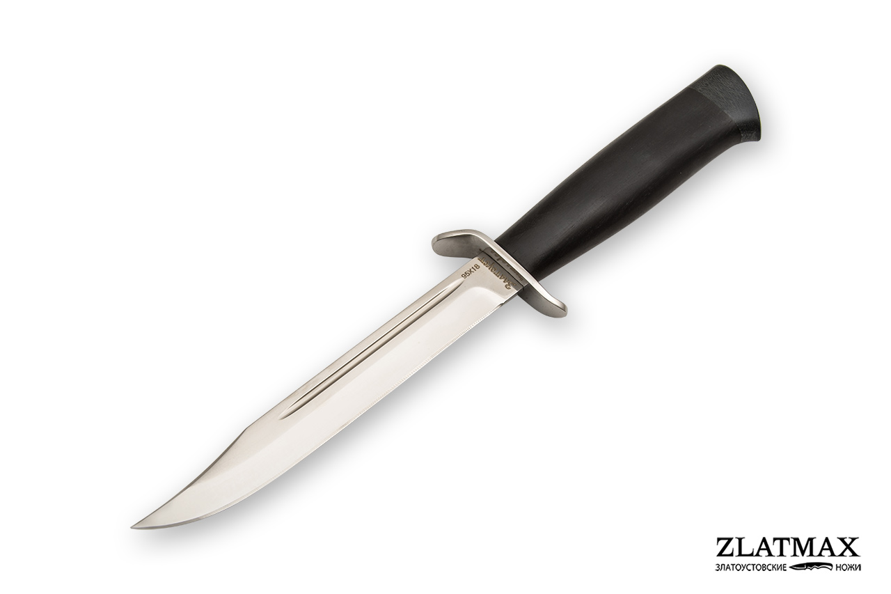 Нож Разведчика (95Х18, Граб, Нержавеющая сталь, Текстолит)