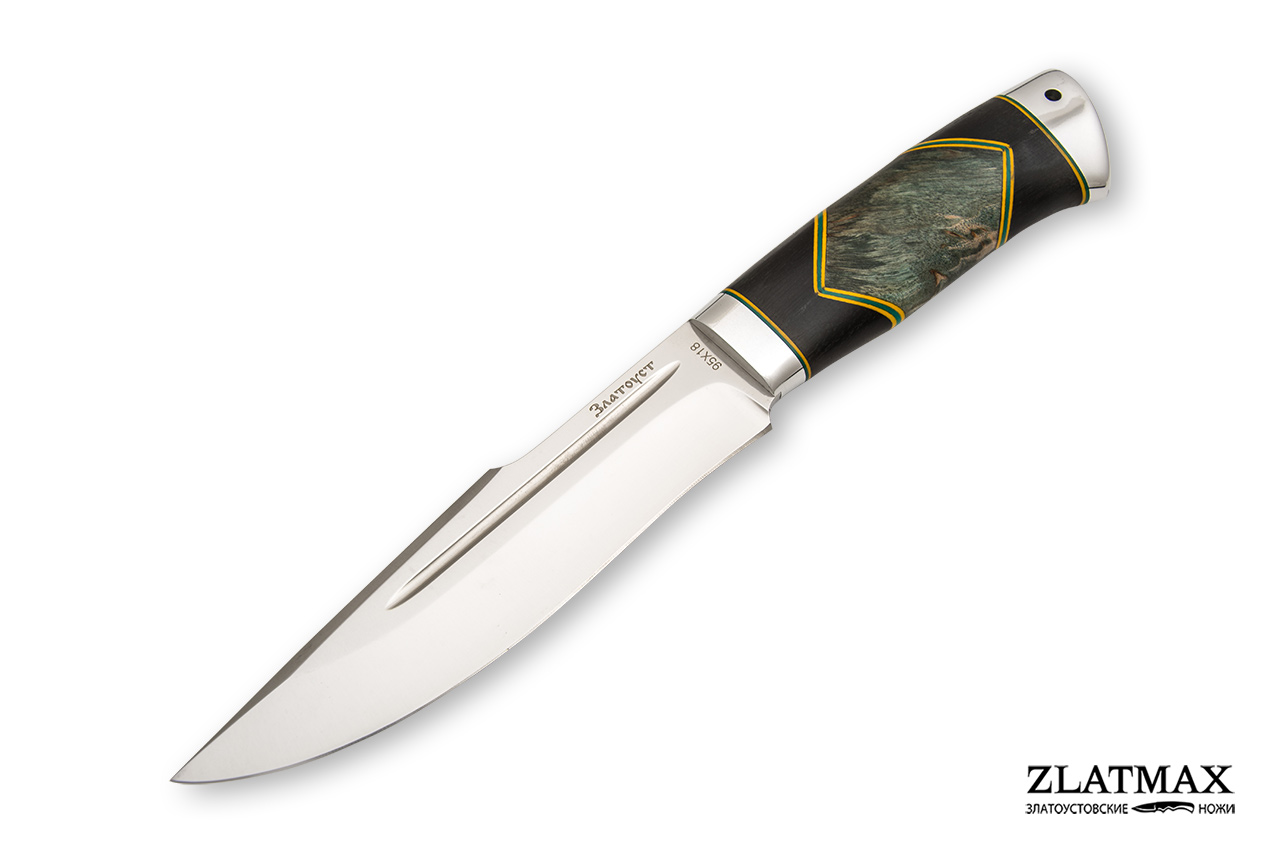 Нож Хищник (95Х18, Комбинированная люкс, Алюминий) фото-01