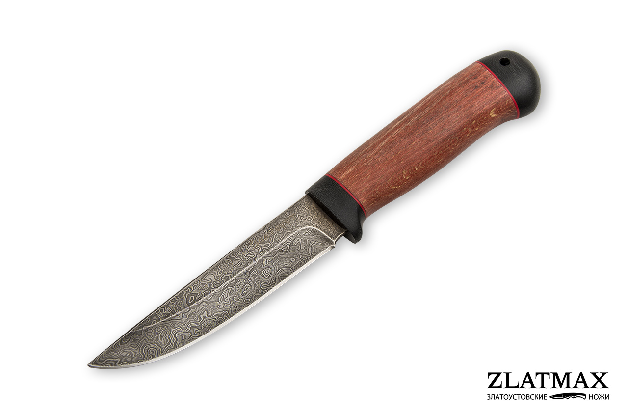 Нож Пустельга 2 (Дамаск ZDI-1016, Стабилизированная древесина, Текстолит)
