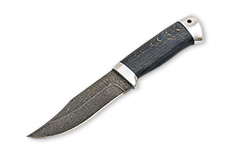 Нож Таежный малый (Дамаск ZDI-1016, Стабилизированный бук, Алюминий)