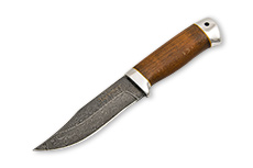 Нож Таежный малый (Дамаск ZDI-1016, Бук, Алюминий)