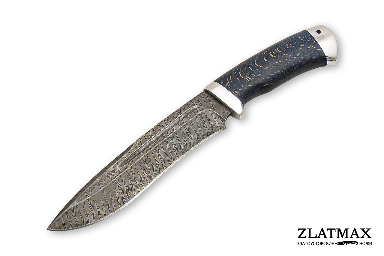 Нож Кондор (Дамаск ZDI-1016, Стабилизированный бук, Алюминий)