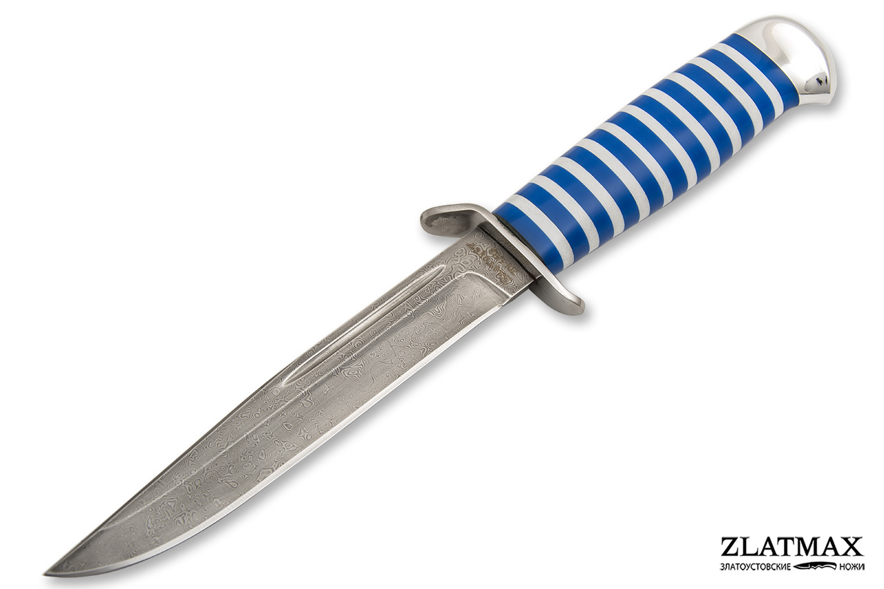 Нож Воин ВДВ (Дамаск ZDI-1016, Оргстекло, Нержавеющая сталь, Алюминий)