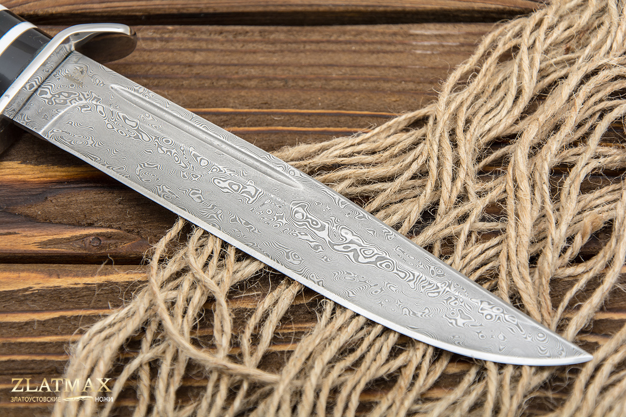 Нож Воин Морская пехота (Дамаск ZDI-1016, Оргстекло, Нержавеющая сталь, Алюминий)