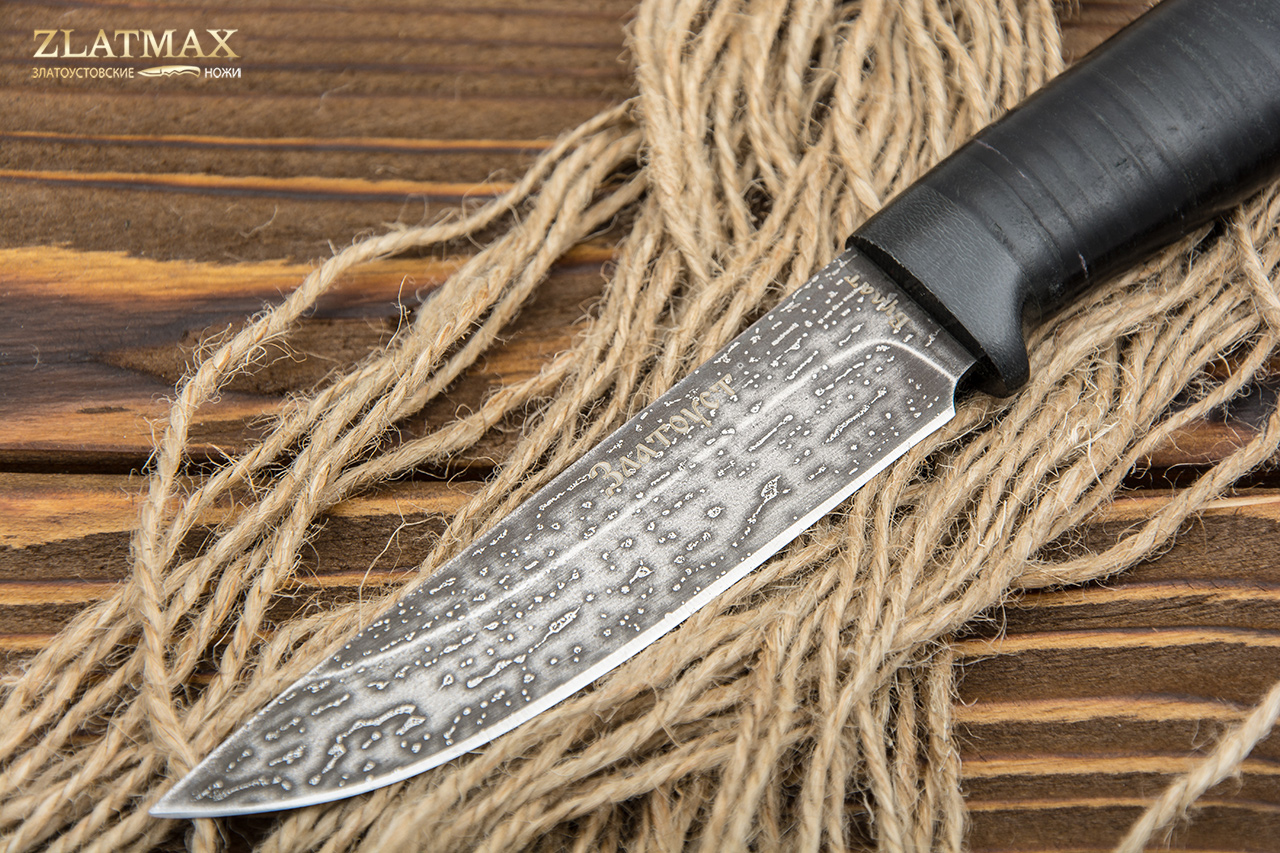 Нож Пустельга 2 (Литой булат, Наборная кожа, Текстолит)