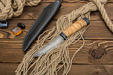 Нож Пустельга 2 (Литой булат, Наборная береста, Текстолит)