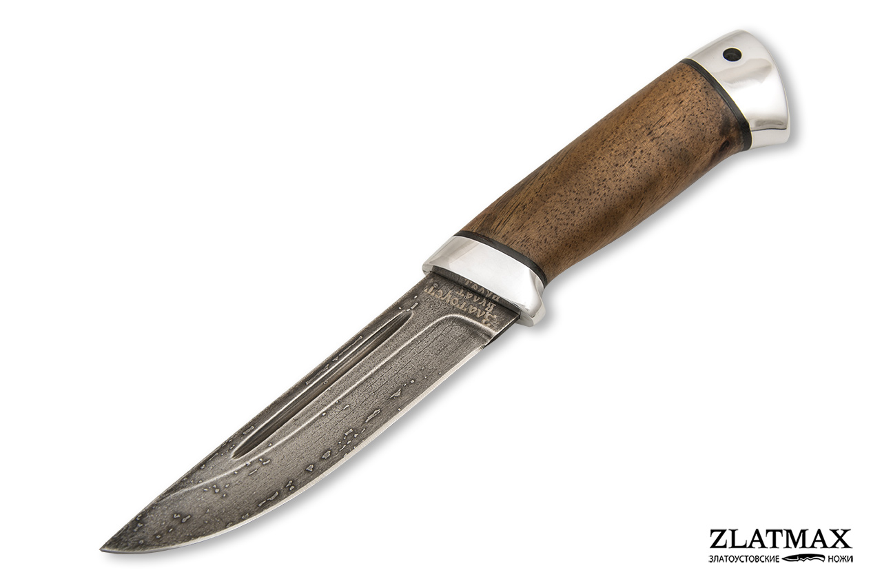 Нож Куница-2 (Литой булат, Орех, Алюминий)