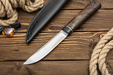 Нож Якут большой (95Х18, Орех, Текстолит)