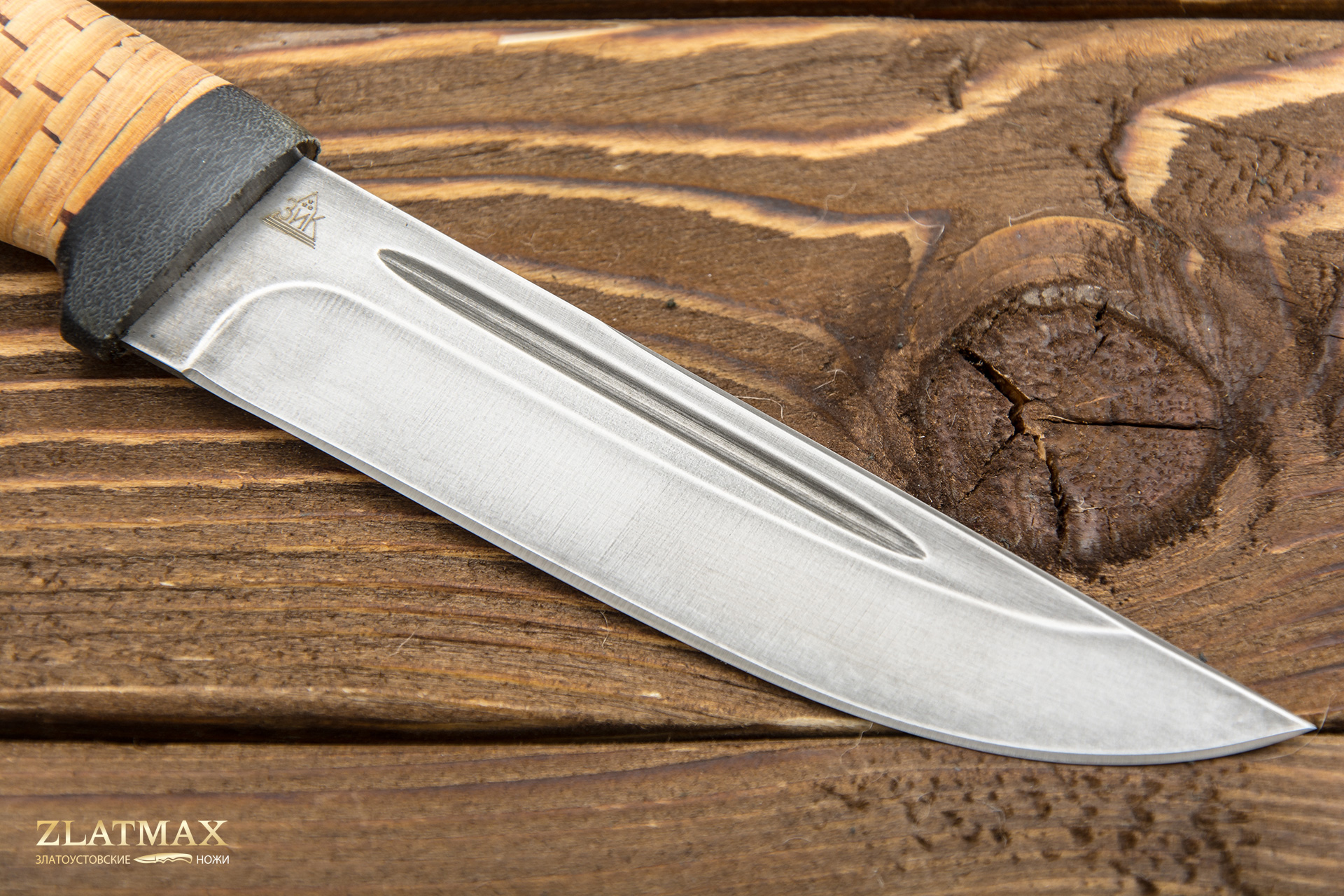 Нож Куница-2 (Х12МФ, Наборная береста, Текстолит)