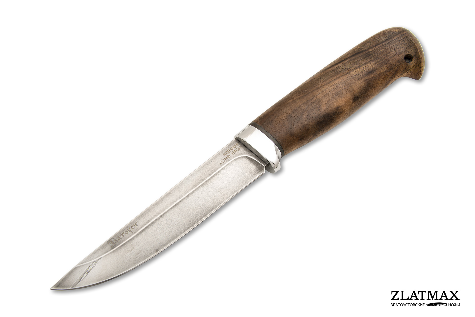 Нож Лесной (Х12МФ, Орех, Алюминий) фото-01