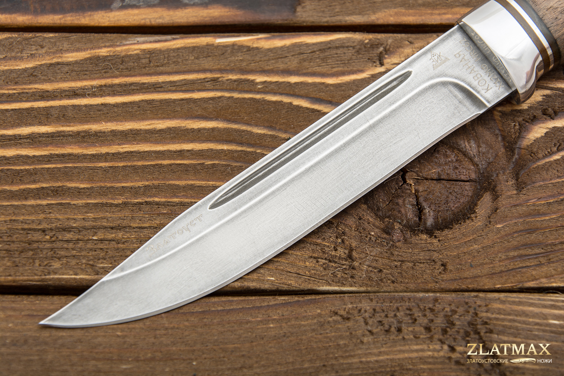 Нож Финка Тайга (Х12МФ, Орех, Алюминий)